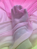 Ombre Poly Chiffon - Bubblegum Pink / Yellow