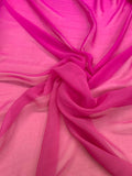 Ombré Silk Chiffon - Fuschia / Pink