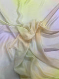 Ombré Tie-Dye Silk Chiffon - Yellow / Cream