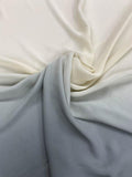 Ombré Silk Georgette - Ivory / Grey