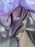 Ombré Polyester Satin Organza - Purple / Plum