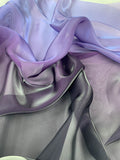 Ombré Polyester Satin Organza - Purple / Plum