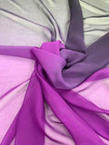 Ombré Silk Chiffon - Purple / Black