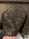 Lurex Textured Lamé with Fine Sequins - Gold / Black