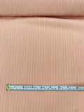 Vertical Thin Striped Printed Silk Broadcloth - Dusty Rose / White