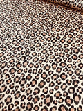 Leopard Printed Silk Charmeuse - Tan / Black