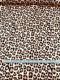 Leopard Printed Silk Charmeuse - Tan / Black