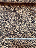Cheetah Pattern Printed Silk Charmeuse - Deep Nude / Black