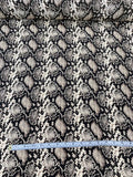 Snakeskin Pattern Printed Silk Crepe de Chine - Tan / Brown / Beige