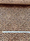 Cheetah Pattern Printed Heavy Silk Charmeuse - Deep Nude / Black