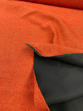 Chevron Pattern Fused-Back Wool Knit - Orange / Red