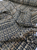 Novelty Chanel-Like Tweed Suiting with Gold Lurex - Black / Gold / Cream