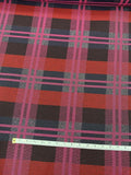 Large-Scale Modern Plaid Heavy Weight Suiting - Magenta / Red / Navy / Black