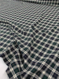 Classic Plaid Woven Yarn-Dyed Cotton Shirting - Navy / Green / White / Yellow / Red