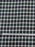 Classic Plaid Woven Yarn-Dyed Cotton Shirting - Navy / Green / White / Yellow / Red
