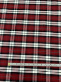 Plaid Cotton Suiting - Red / White / Black
