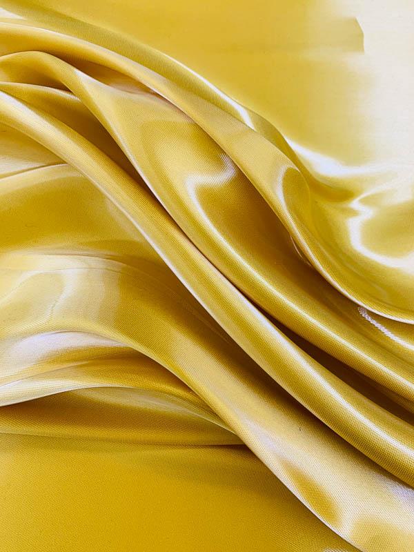 Double-Sided Glossy Liquid-Look Horsehair Novelty Satin - Rich Yellow -  Fabric by the Yard