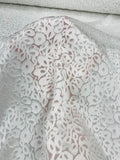 Floral Fil Coupé Polyester Chiffon - Off-White