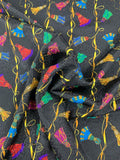 Tassels Printed Poly Jacquard - Multicolor