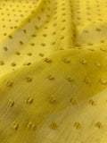 Small Dot Clip Silk Chiffon - Mustard