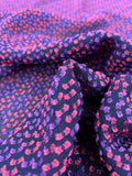 Novelty Textured Burnout Silk Chiffon - Pink / Purple / Navy