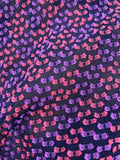 Novelty Textured Burnout Silk Chiffon - Pink / Purple / Navy