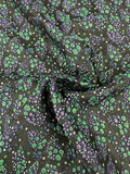 J Mendel Textured Circle Clusters Metallic Brocade - Black / Navy / Purple / Green