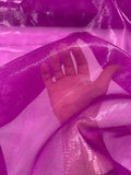 Novelty Lamé Jacquard Silk Organza - Hot Purple