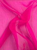 Novelty Crinkled Silk Organza - Hot Pink