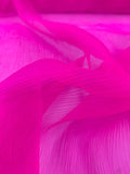 Novelty Crinkled Silk Organza - Hot Pink