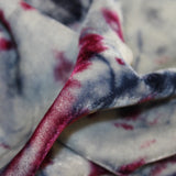 Tye Dye Printed Velvet - Blue/Pink