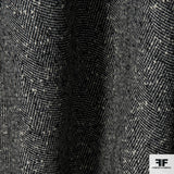 Herringbone Wool Tweed - Black/Ivory