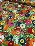 Floral Heavy-Weight Printed Cotton with  Texture - Multcolor