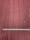 Vertical Lurex Pinstripe Crinkled Silk Chiffon - Burgundy / Gold