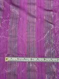 Multicolor Vertical Lurex Pinstripe Silk Chiffon - Purple / Metallic