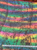 Tie-Dye Web Design Crinkled Silk Chiffon - Multicolor