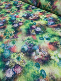 A Floral Dream Printed Embroidered Eyelet Polyester - Multicolor