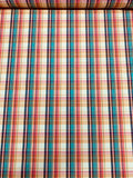 Summery Plaid Yarn-Dyed Cotton Shirting - Multicolor