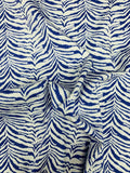 Tiger Pattern Stretch Printed Cotton Pique - Purple / White
