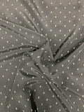 Dots in Rhombus Printed Silk Crepe de Chine - Black / Grey