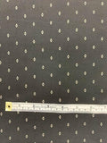 Dots in Rhombus Printed Silk Crepe de Chine - Black / Grey