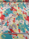 Abstract Printed Silk Crepe de Chine - Multicolor