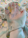 Dreamy Bouquet Printed Silk Chiffon - Multicolor