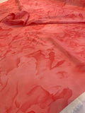 Watercolor Printed Silk and Cotton - Coral