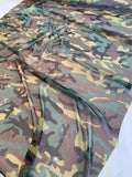 Camouflage Printed Silk Chiffon - Army Green / Brown / Black