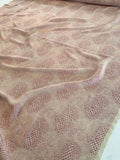 Semi-Reptile Look Printed Silk Crepe de Chine - Mauve / Beige