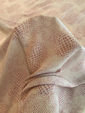 Semi-Reptile Look Printed Silk Crepe de Chine - Mauve / Beige