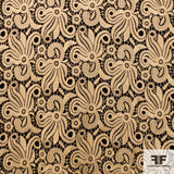 Abstract Floral Guipure Lace - Gold