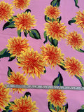 Carolina Herrera Floral Printed Silk Georgette - Pink / Yellow / Orange / Green