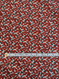 Cherries Printed Cotton Sheeting - Red / Green / White